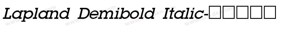 Lapland Demibold Italic字体转换
